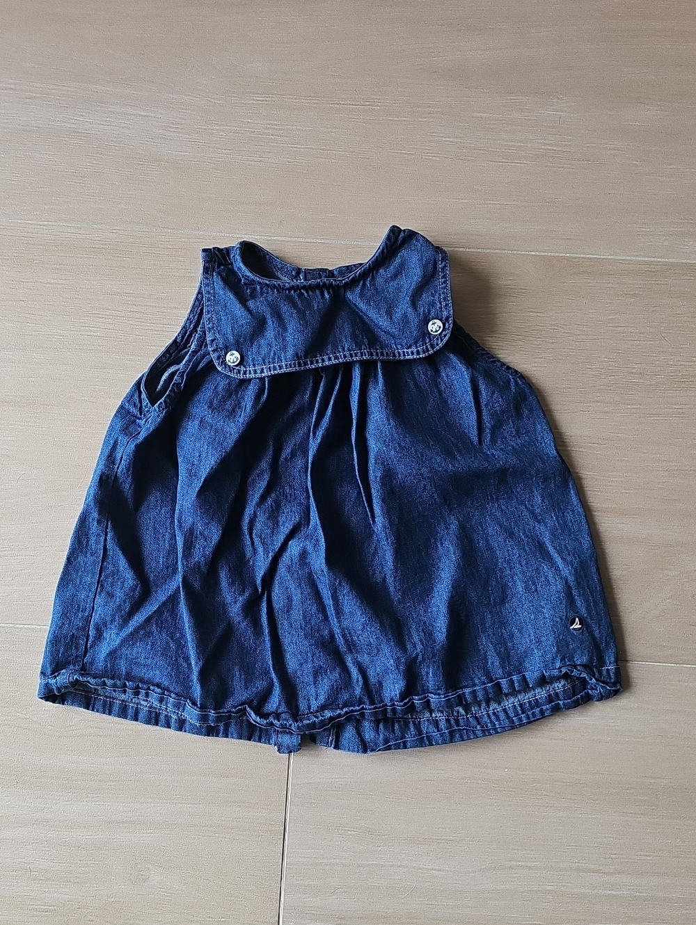 Sperry Girls' Dark Blue Denim Sleeveless Dress